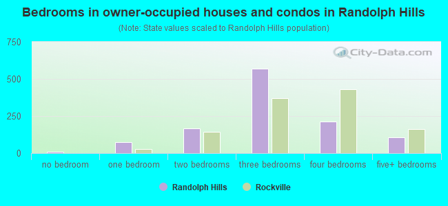 Bedrooms in owner-occupied houses and condos in Randolph Hills