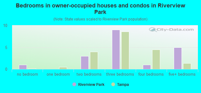 Bedrooms in owner-occupied houses and condos in Riverview Park
