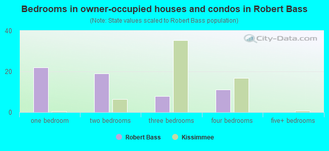 Bedrooms in owner-occupied houses and condos in Robert Bass