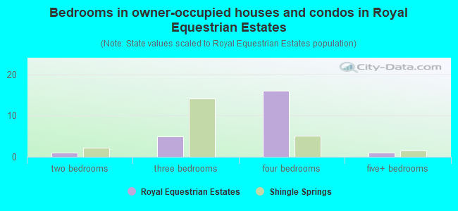 Bedrooms in owner-occupied houses and condos in Royal Equestrian Estates