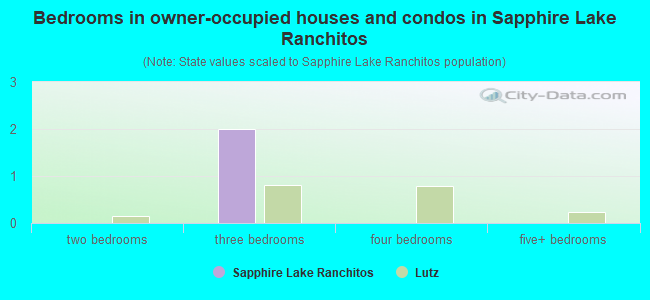 Bedrooms in owner-occupied houses and condos in Sapphire Lake Ranchitos