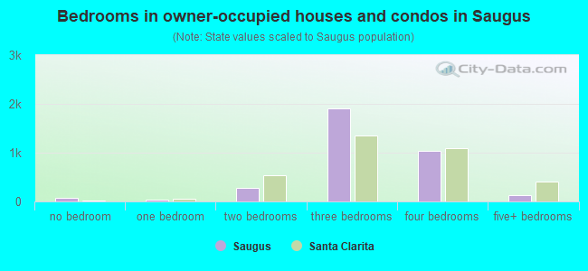 Bedrooms in owner-occupied houses and condos in Saugus