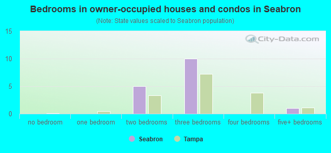 Bedrooms in owner-occupied houses and condos in Seabron