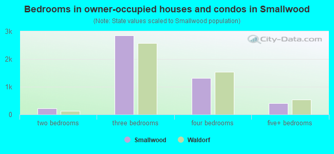 Bedrooms in owner-occupied houses and condos in Smallwood