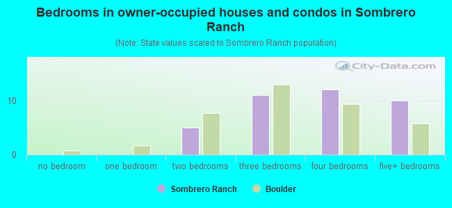 Bedrooms in owner-occupied houses and condos in Sombrero Ranch