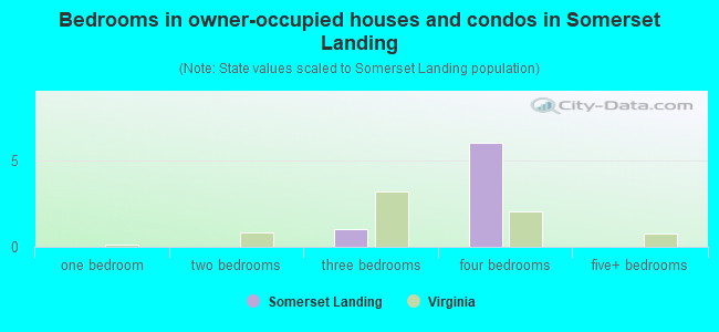 Bedrooms in owner-occupied houses and condos in Somerset Landing