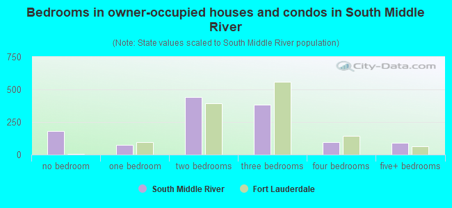 Bedrooms in owner-occupied houses and condos in South Middle River