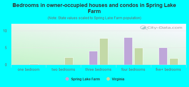 Bedrooms in owner-occupied houses and condos in Spring Lake Farm