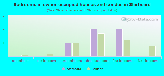 Bedrooms in owner-occupied houses and condos in Starboard