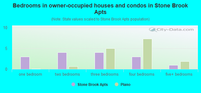 Bedrooms in owner-occupied houses and condos in Stone Brook Apts
