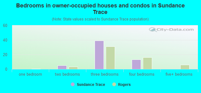 Bedrooms in owner-occupied houses and condos in Sundance Trace