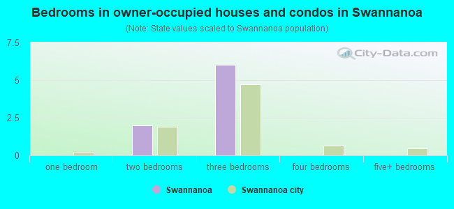 Bedrooms in owner-occupied houses and condos in Swannanoa