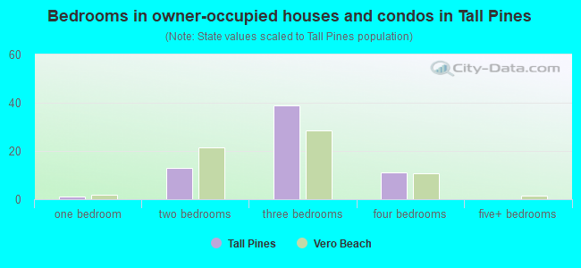 Bedrooms in owner-occupied houses and condos in Tall Pines