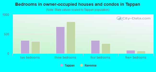 Bedrooms in owner-occupied houses and condos in Tappan