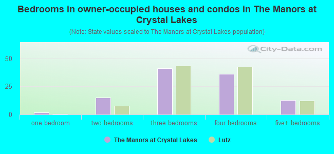 Bedrooms in owner-occupied houses and condos in The Manors at Crystal Lakes