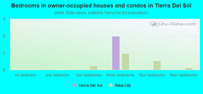Bedrooms in owner-occupied houses and condos in Tierra Del Sol