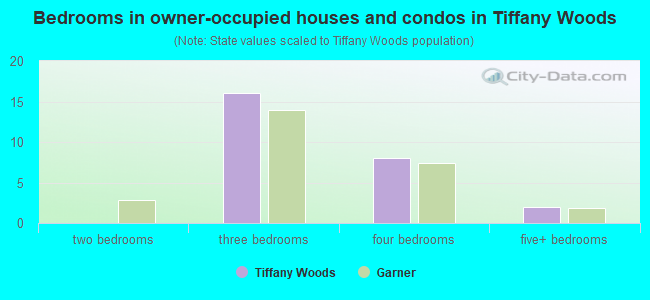 Bedrooms in owner-occupied houses and condos in Tiffany Woods