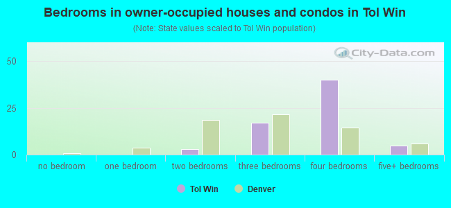Bedrooms in owner-occupied houses and condos in Tol Win