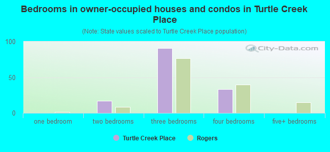 Bedrooms in owner-occupied houses and condos in Turtle Creek Place