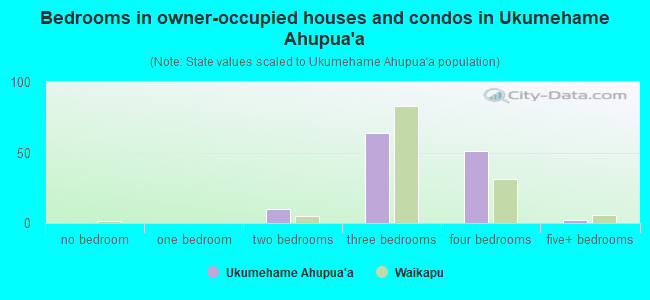 Bedrooms in owner-occupied houses and condos in Ukumehame Ahupua`a