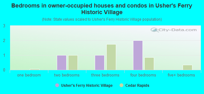 Bedrooms in owner-occupied houses and condos in Usher's Ferry Historic Village