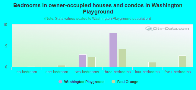 Bedrooms in owner-occupied houses and condos in Washington Playground