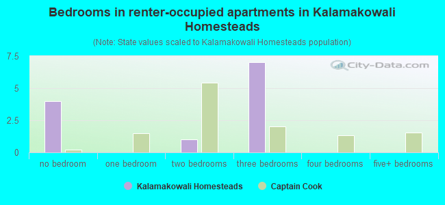 Bedrooms in renter-occupied apartments in Kalamakowali Homesteads