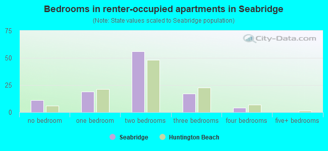 Bedrooms in renter-occupied apartments in Seabridge