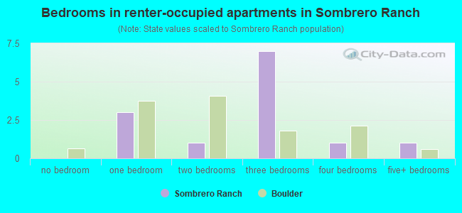 Bedrooms in renter-occupied apartments in Sombrero Ranch