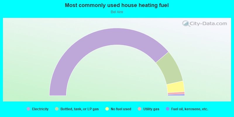 Most commonly used house heating fuel