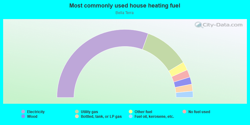 Most commonly used house heating fuel