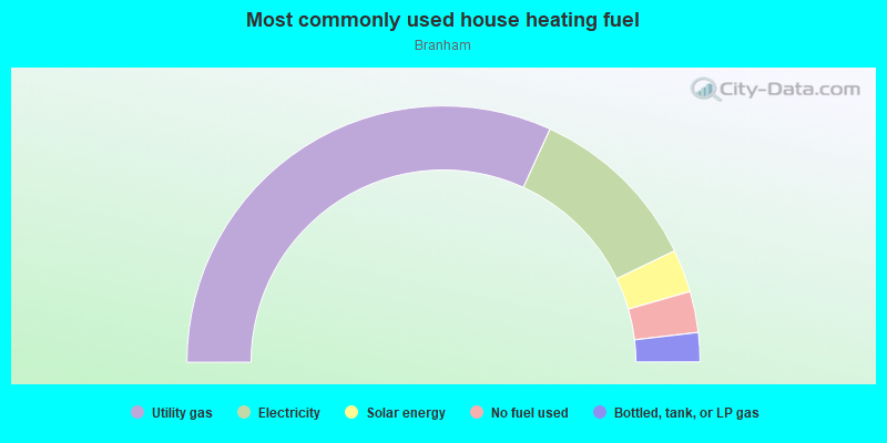 Most commonly used house heating fuel