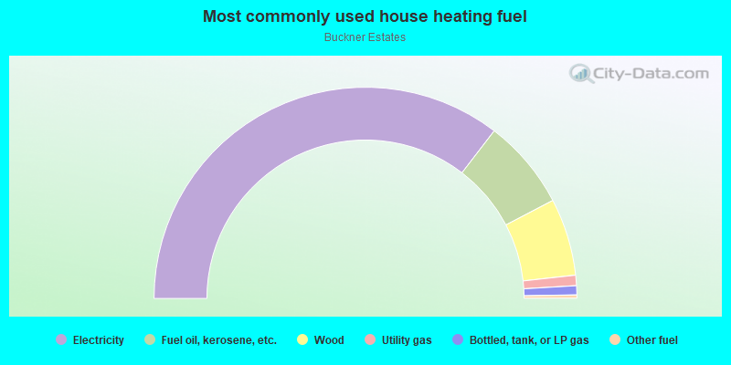 Most commonly used house heating fuel