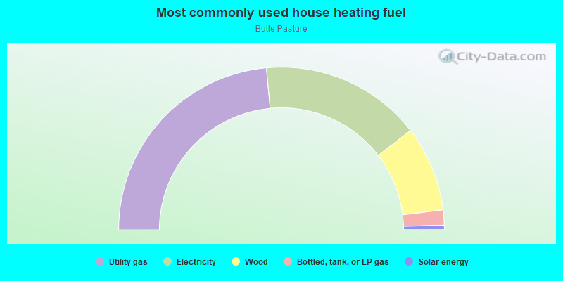 Most commonly used house heating fuel