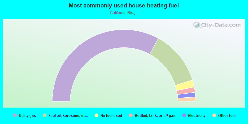 Most commonly used house heating fuel