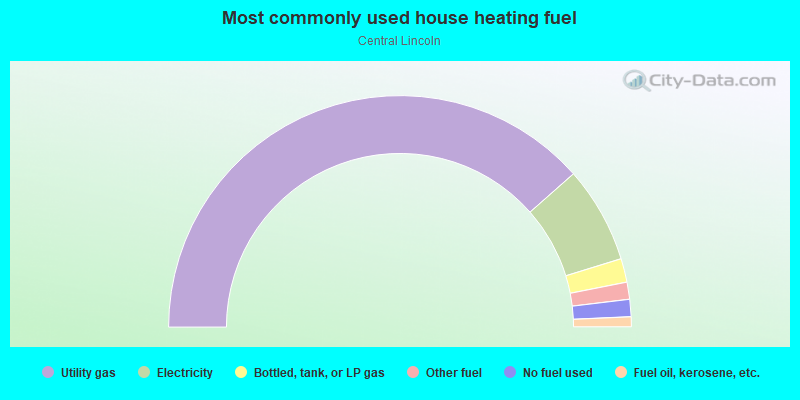 Most commonly used house heating fuel