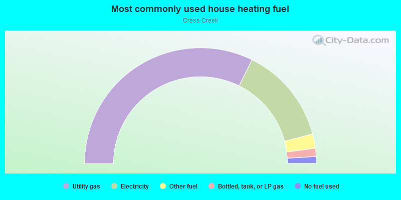 Most commonly used house heating fuel