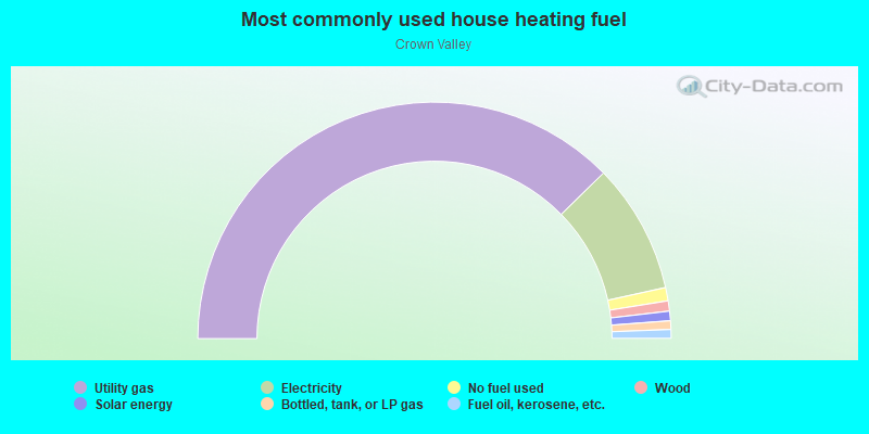 Most commonly used house heating fuel