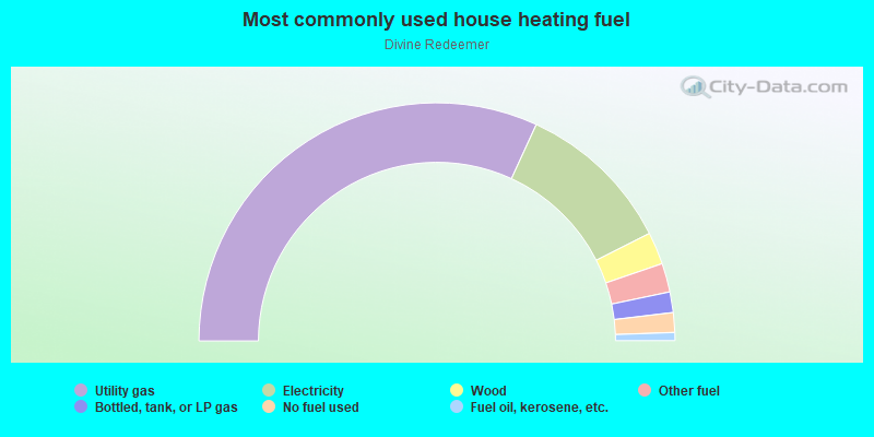 Most commonly used house heating fuel