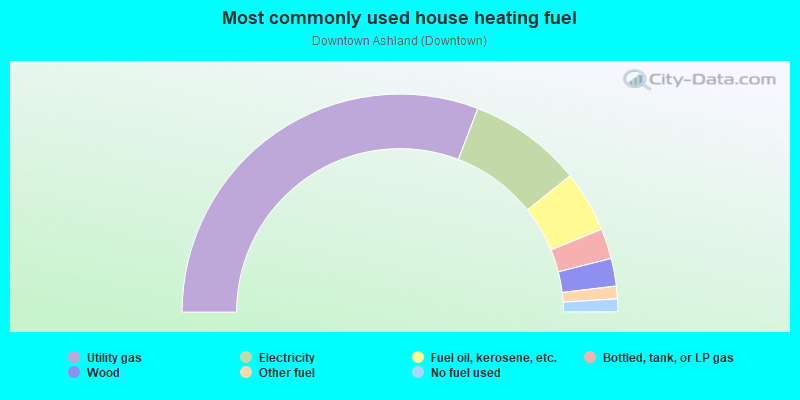 Most commonly used house heating fuel