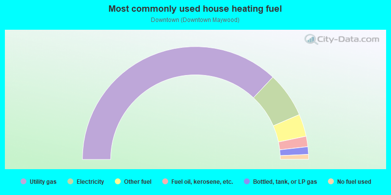 Most commonly used house heating fuel