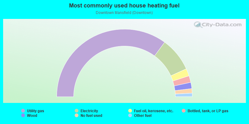 Most commonly used house heating fuel