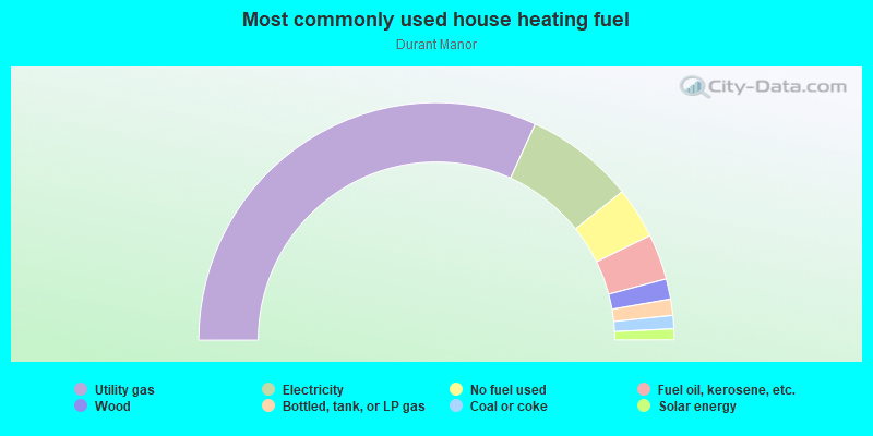 Most commonly used house heating fuel