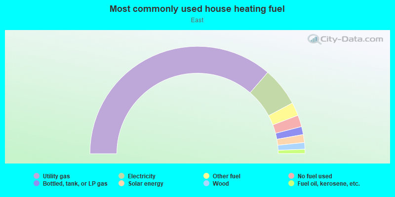 Most commonly used house heating fuel