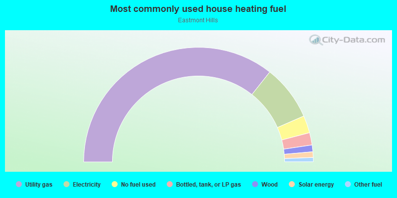 Most commonly used house heating fuel