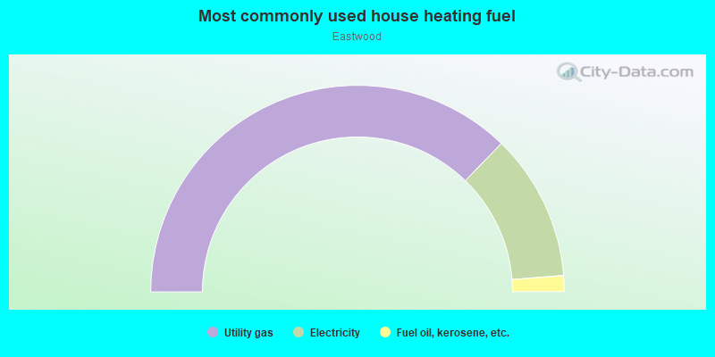 Most commonly used house heating fuel