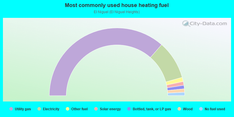 Most commonly used house heating fuel