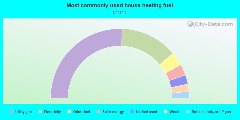 Most commonly used house heating fuel