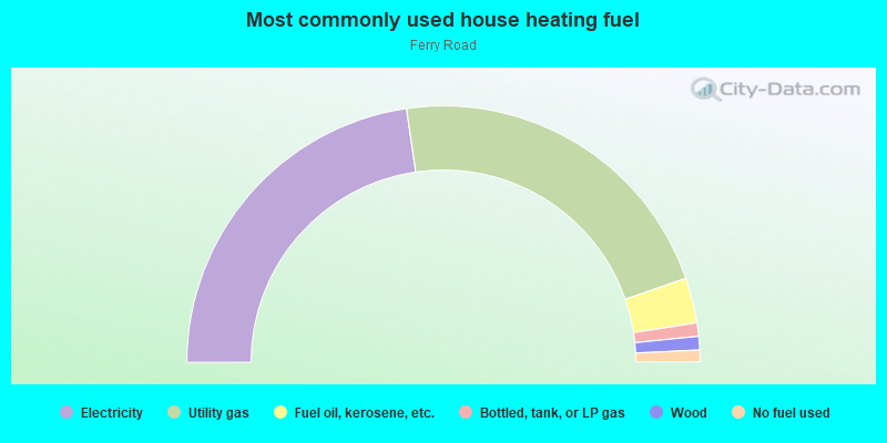 Most commonly used house heating fuel