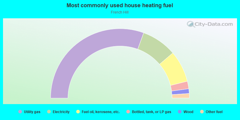 Most commonly used house heating fuel